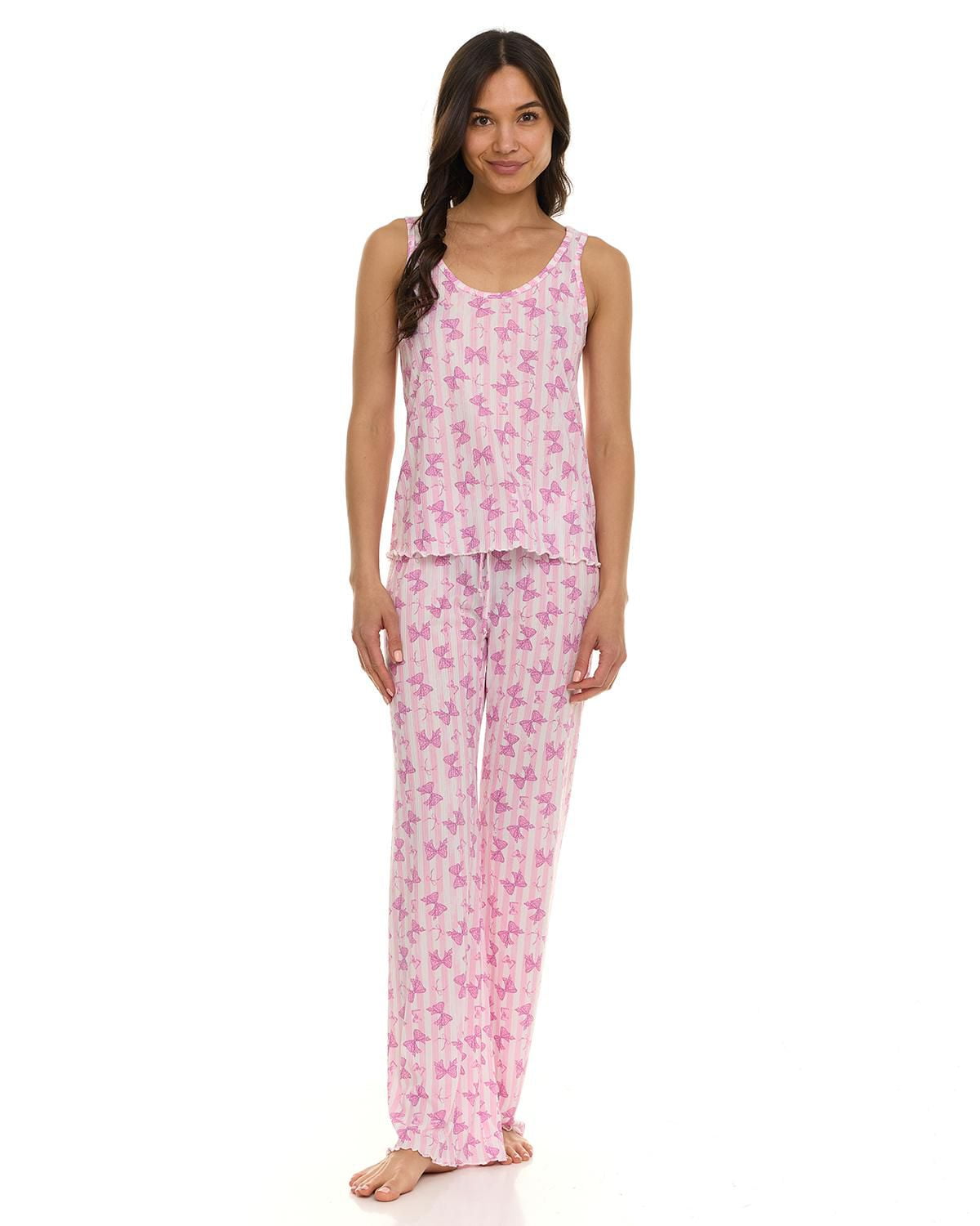 Cozy Couture Ladies Pajama 2-Piece Tank & Pant Set, Sizes S-XL