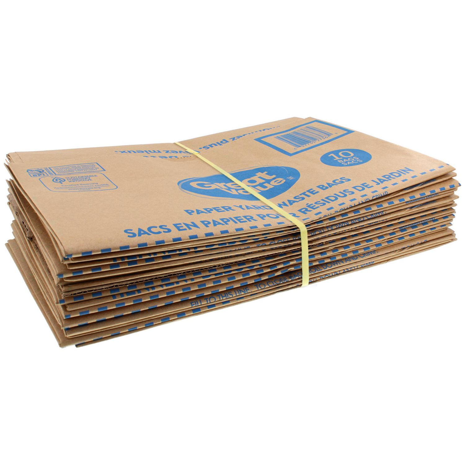 Great Value Paper Yard Waste Bags, 40.6 cm x 30.4 cm x 87.6 cm