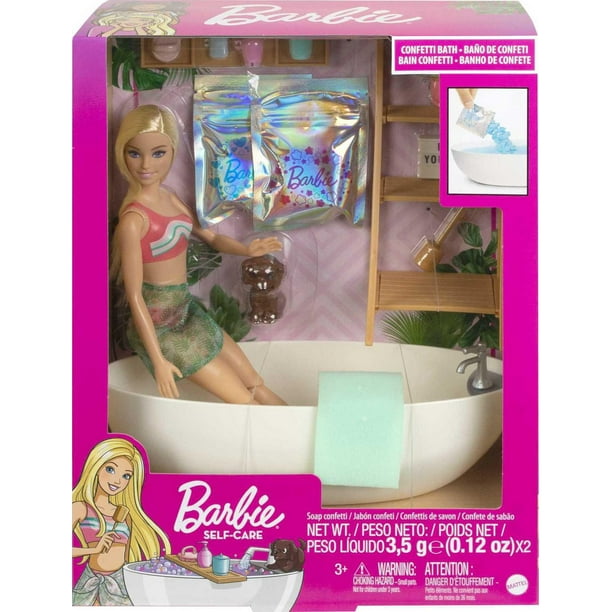 Barbie Doll & Bathtub Playset - Confetti Soap & Accessories - Blonde :  Target