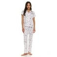 thumbnail image 1 of Paris Dreams Ladies Ribbed Notch Collar Pajama 2-Piece Pants Set, Sizes S-XL – Online Exclusive, 1 of 4