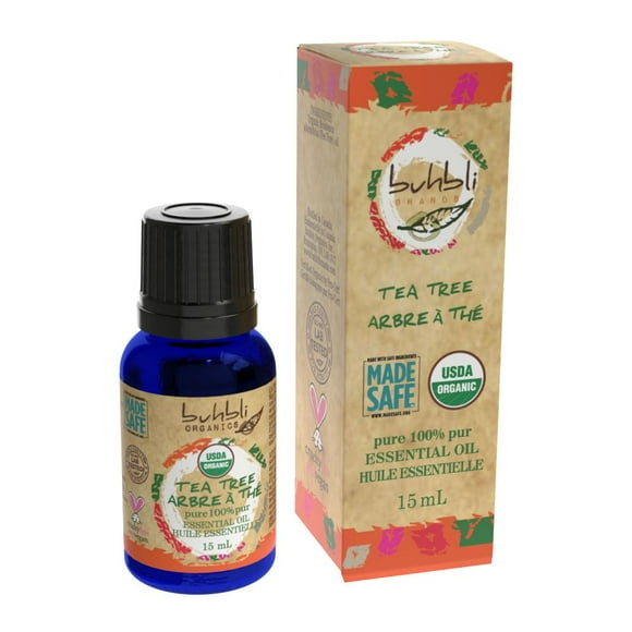 Buhbli Organics - Organic Tea Tree Essential Oil, 15ml, 100% Pure & Natural - Bottled in Canada