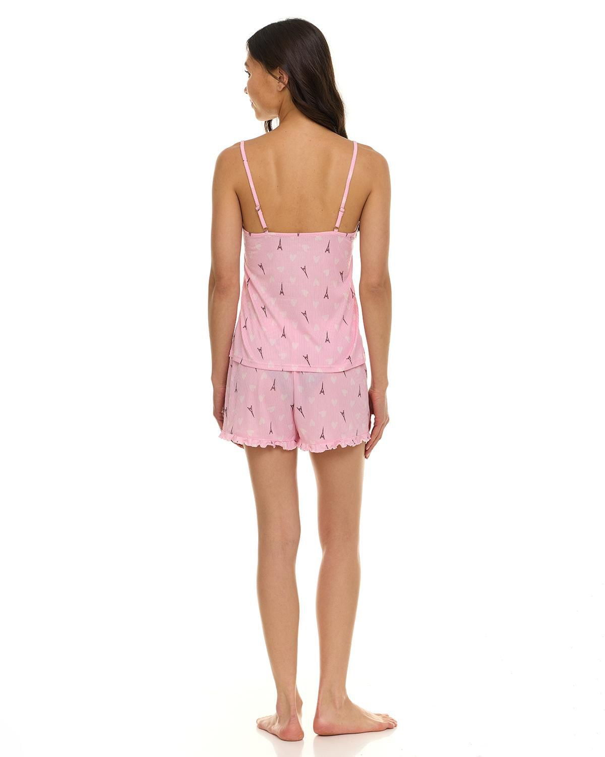 Paris Dreams Ladies Ribbed Cami and Short Pajama 2-Piece Set, Sizes S-XL – Online Exclusive