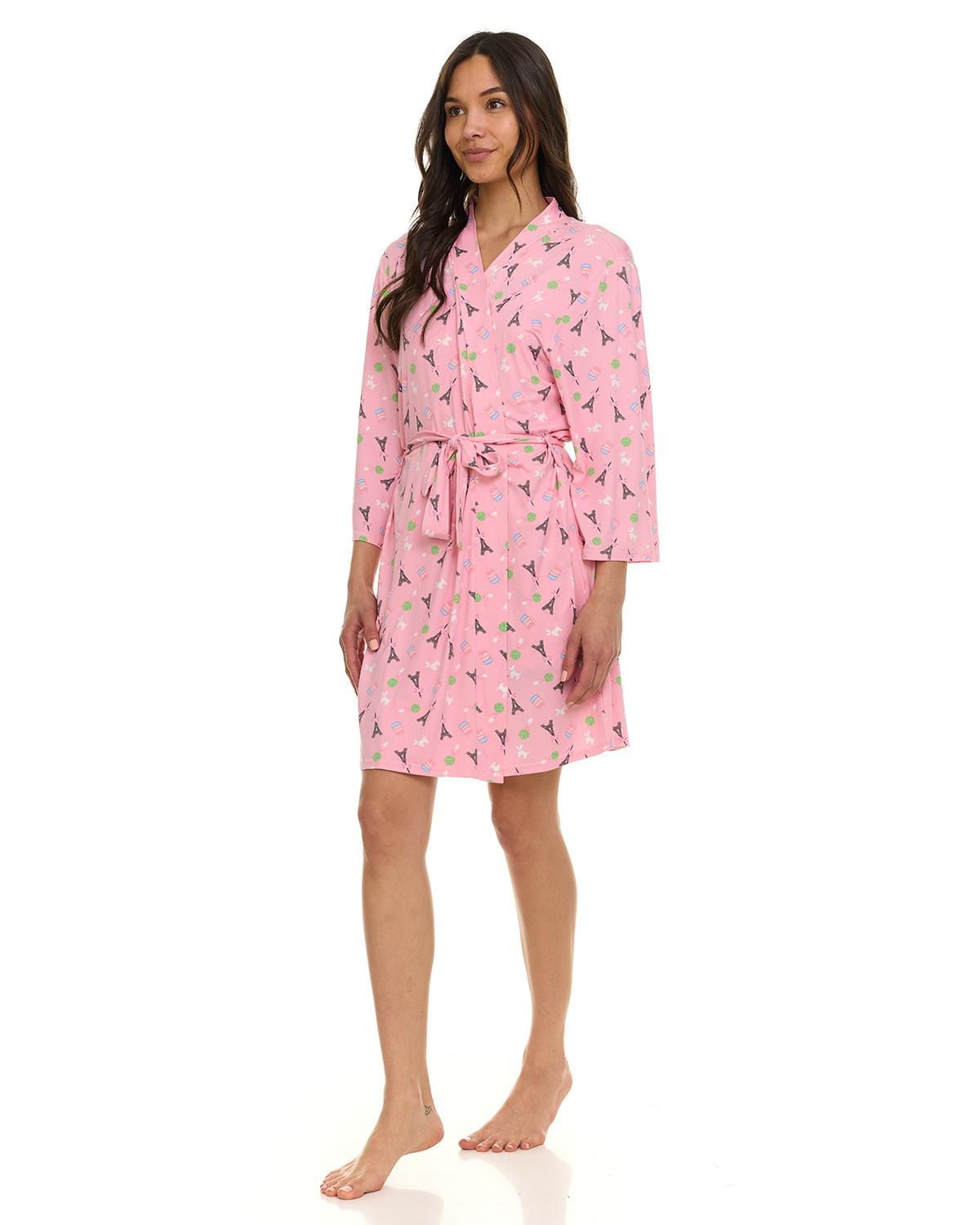 Women's Cozy 3 Piece Pajama Robe Set - Robe, Cami Top and Shorts – Online Exclusive