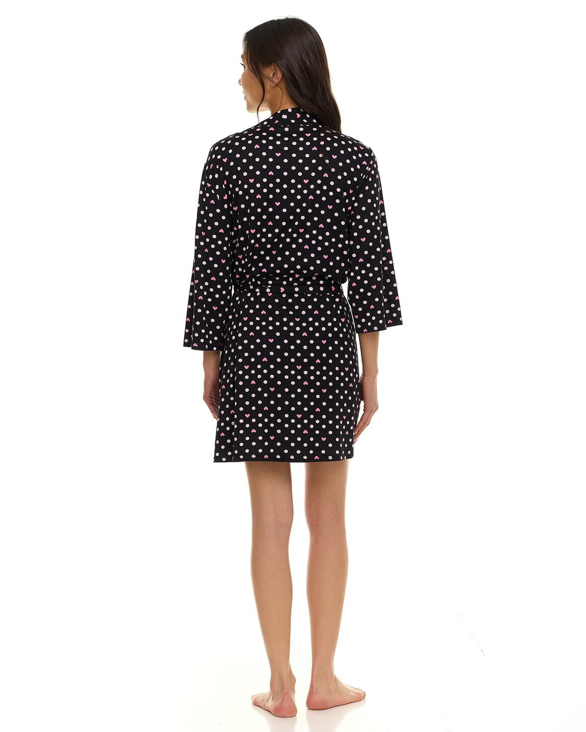 Ensemble pyjama 3 pièces confortable pour femme : peignoir, haut caraco et short – Exclusivité en ligne