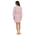 thumbnail image 4 of Women's Cozy 3 Piece Pajama Robe Set - Robe, Cami Top and Shorts – Online Exclusive, 4 of 7