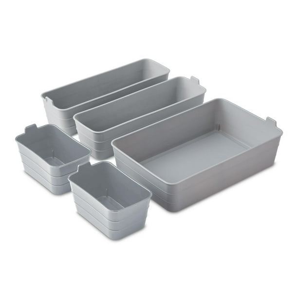 5 Piece Mini Flex Bin Set, Flexible Storage Bins Walmart.ca