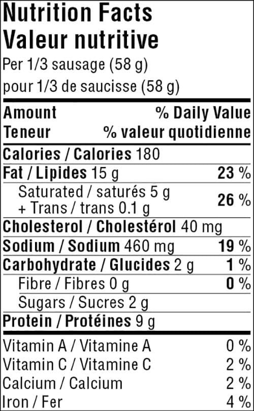 Saucisses fumées Great Value au fromage 175g
