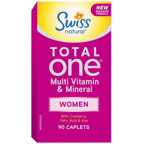 Swiss Natural® Total One® Femmes Multivitamines et Minéraux caplet 90/boîte
