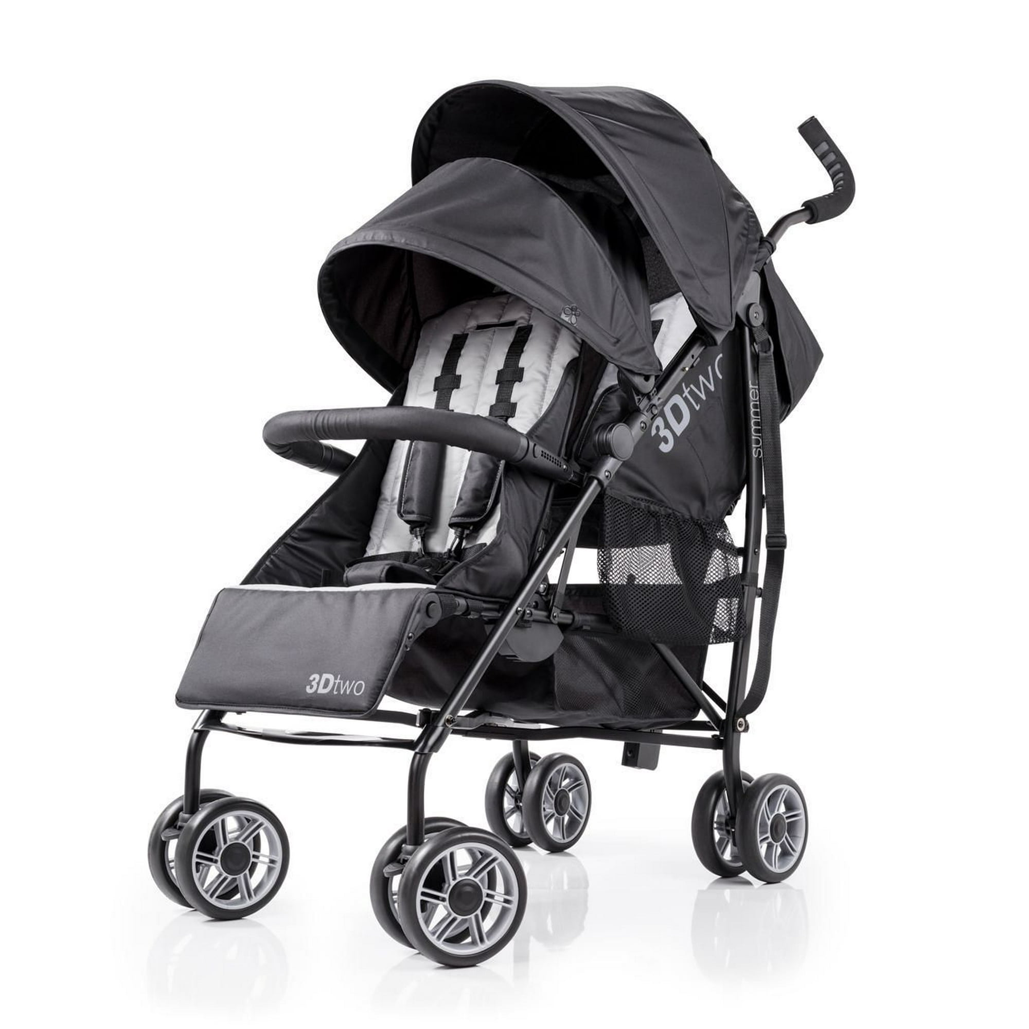 Summer Infant 3Dtwo Double Convenience Stroller - Black 
