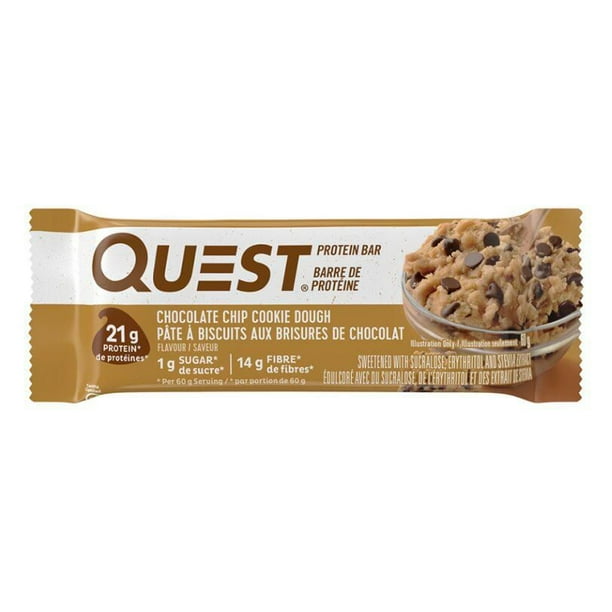 Quest Chocolate Chip Cookie Dough Protein Bar, Quest Chocolate Chip Ck