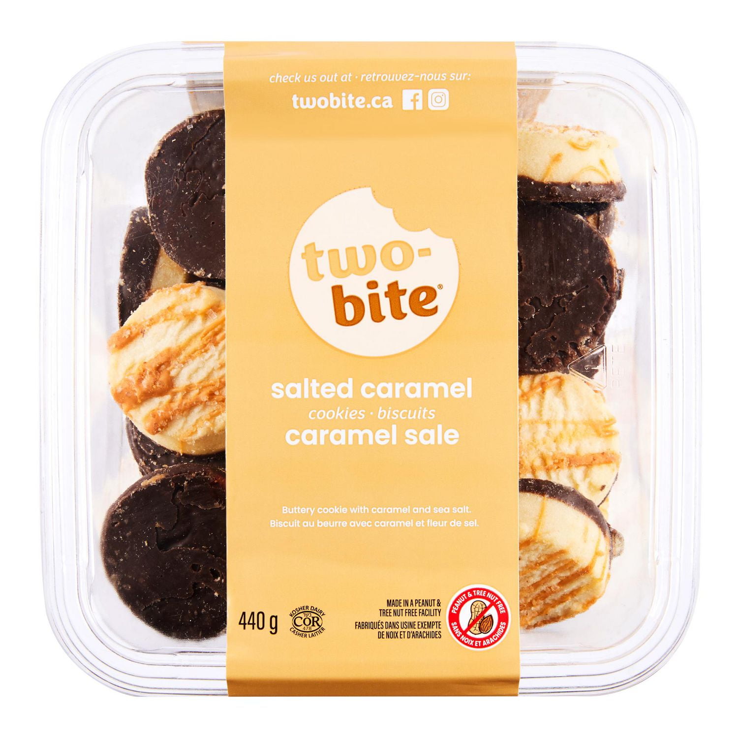 Biscuits au caramel salé Two-Bite