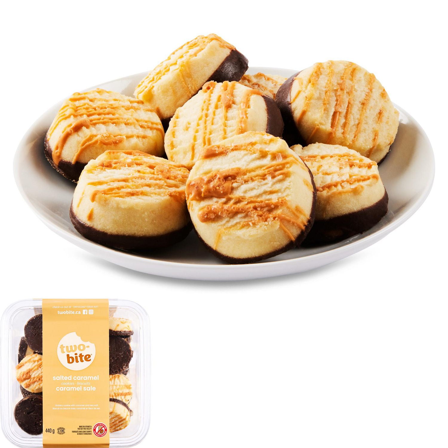 Biscuits au caramel salé Two-Bite