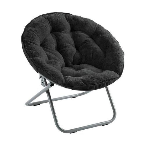 Mainstays Black Royal Plush Saucer Chair Walmart.ca