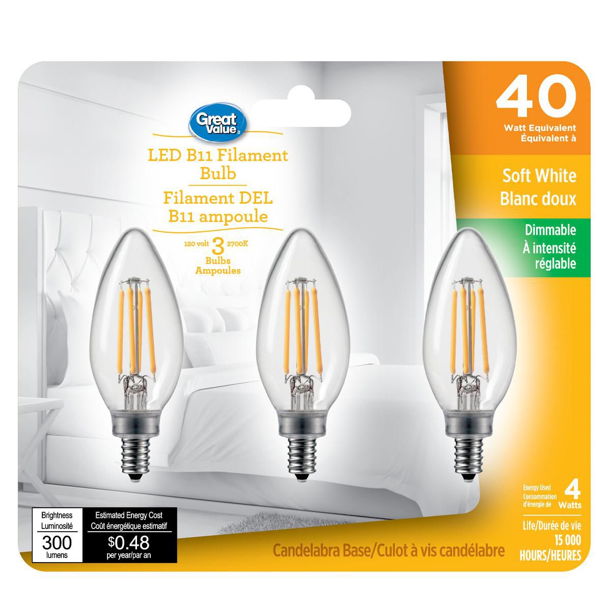 E12 soft deals white bulb