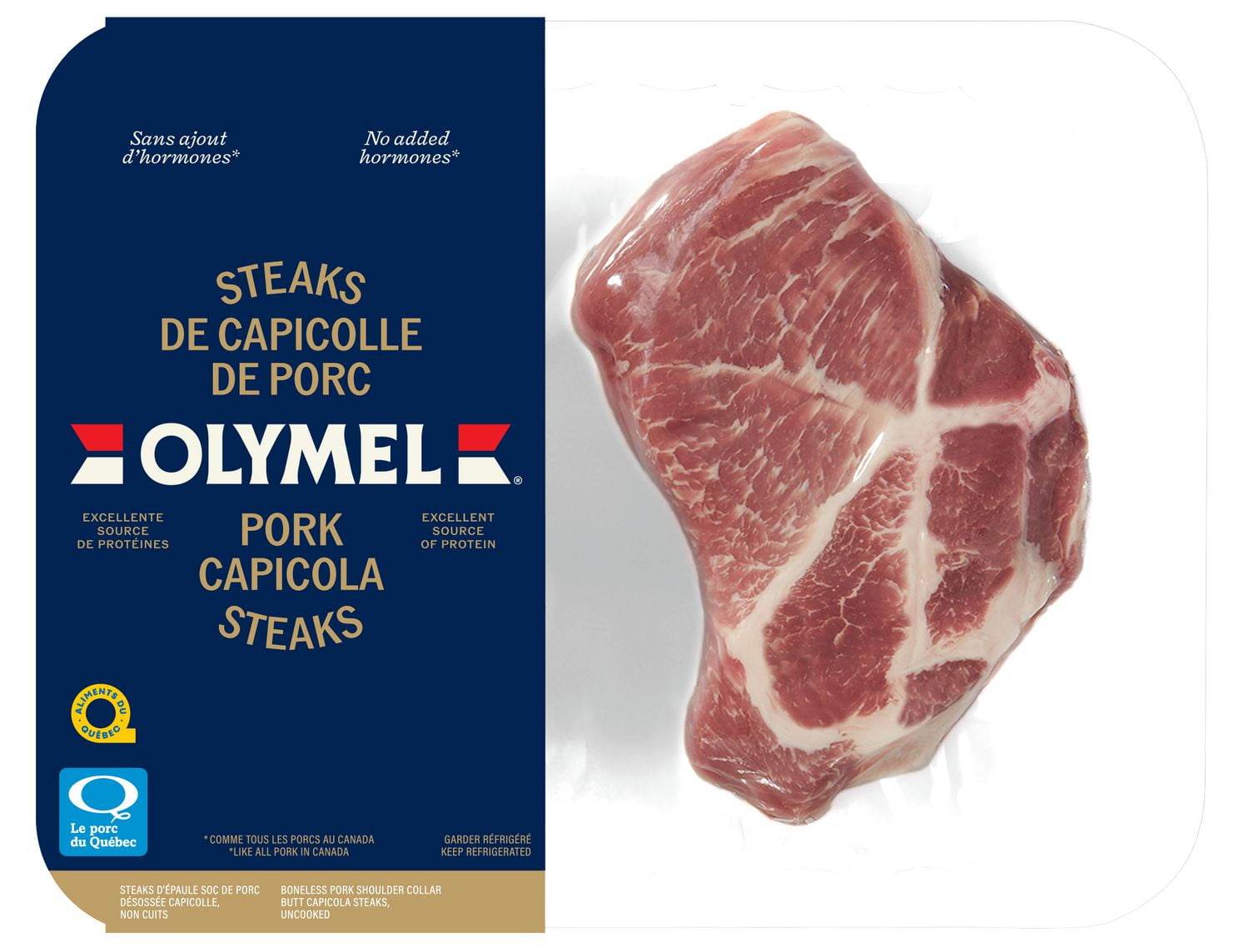Steaks de Capicollo de porc - Steaks d'épaule soc de porc désossée Capicolle, non<br>cuits, Steaks de Capicollo de porc, 0.40 - 0.75 KG