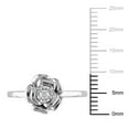 thumbnail image 3 of Miabella Diamond Accent Sterling Silver Flower Ring, 3 of 5