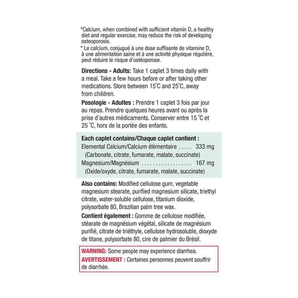 Jamieson Calcium Magnesium Caplets, 100+100 caplets