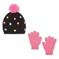 thumbnail image 1 of George Girls' Knit Hat 2-Piece Set, 1 of 1