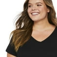 thumbnail image 4 of George Women's Plus V-Neckline Tee, 4 of 6