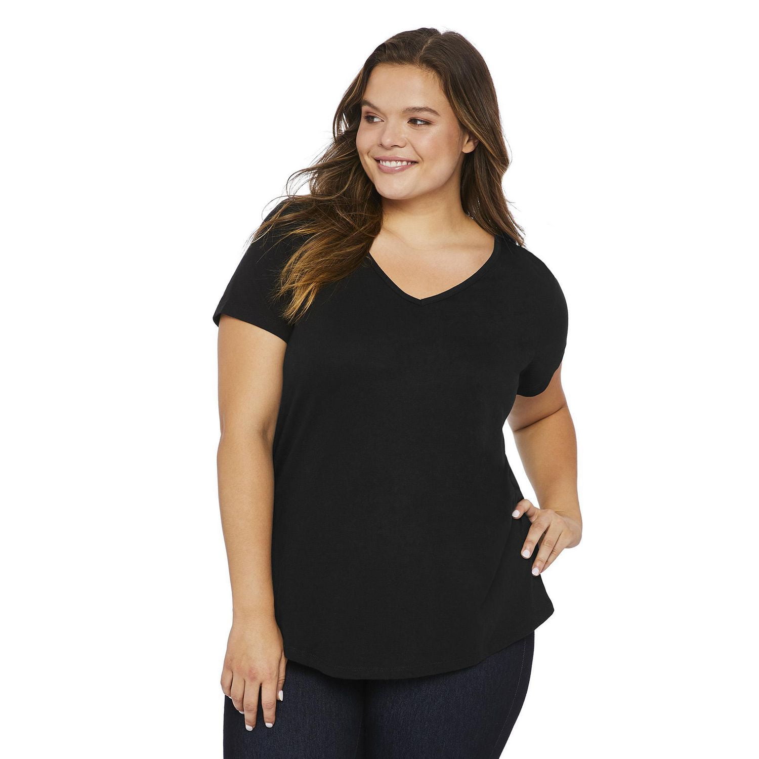 George Women's Plus V-Neckline Tee, Sizes 1X-4X