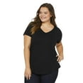 thumbnail image 1 of George Women's Plus V-Neckline Tee, 1 of 6