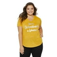 thumbnail image 1 of George Plus Women's Burnout Tee with Screen Print, 1 of 6