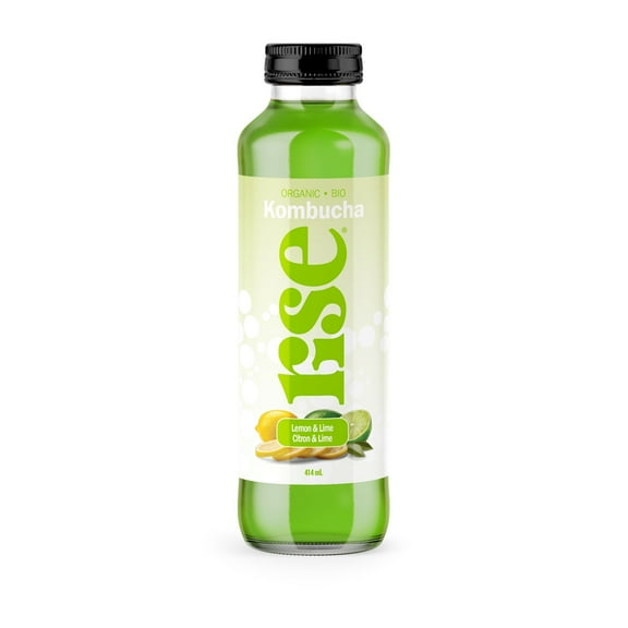 Rise Lime & Matcha Organic Kombucha, 414 mL