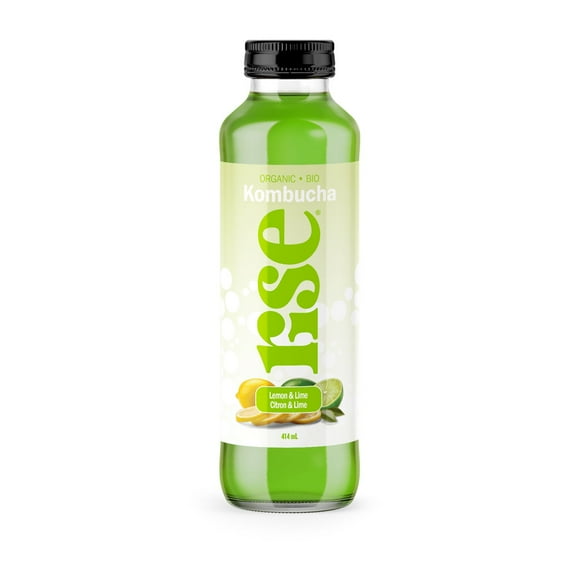 Rise Lime & Matcha Organic Kombucha, 414 mL