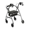 thumbnail image 3 of Drive Medical Rollator Rolling Walker with 6" Wheels, Fold Up Removable Back Support and Padded Seat, 3 of 8
