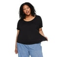 thumbnail image 1 of George Women's Plus Scoop Neckline Tee, 1 of 6