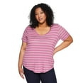 thumbnail image 1 of George Women's Plus Scoop Neckline Tee, 1 of 6