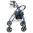 thumbnail image 3 of Drive Medical Blue Aluminum Rollator Rolling Walker with Fold Up and Removable Back Support and Padded Seat, 3 of 9