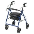 thumbnail image 2 of Drive Medical Blue Aluminum Rollator Rolling Walker with Fold Up and Removable Back Support and Padded Seat, 2 of 9