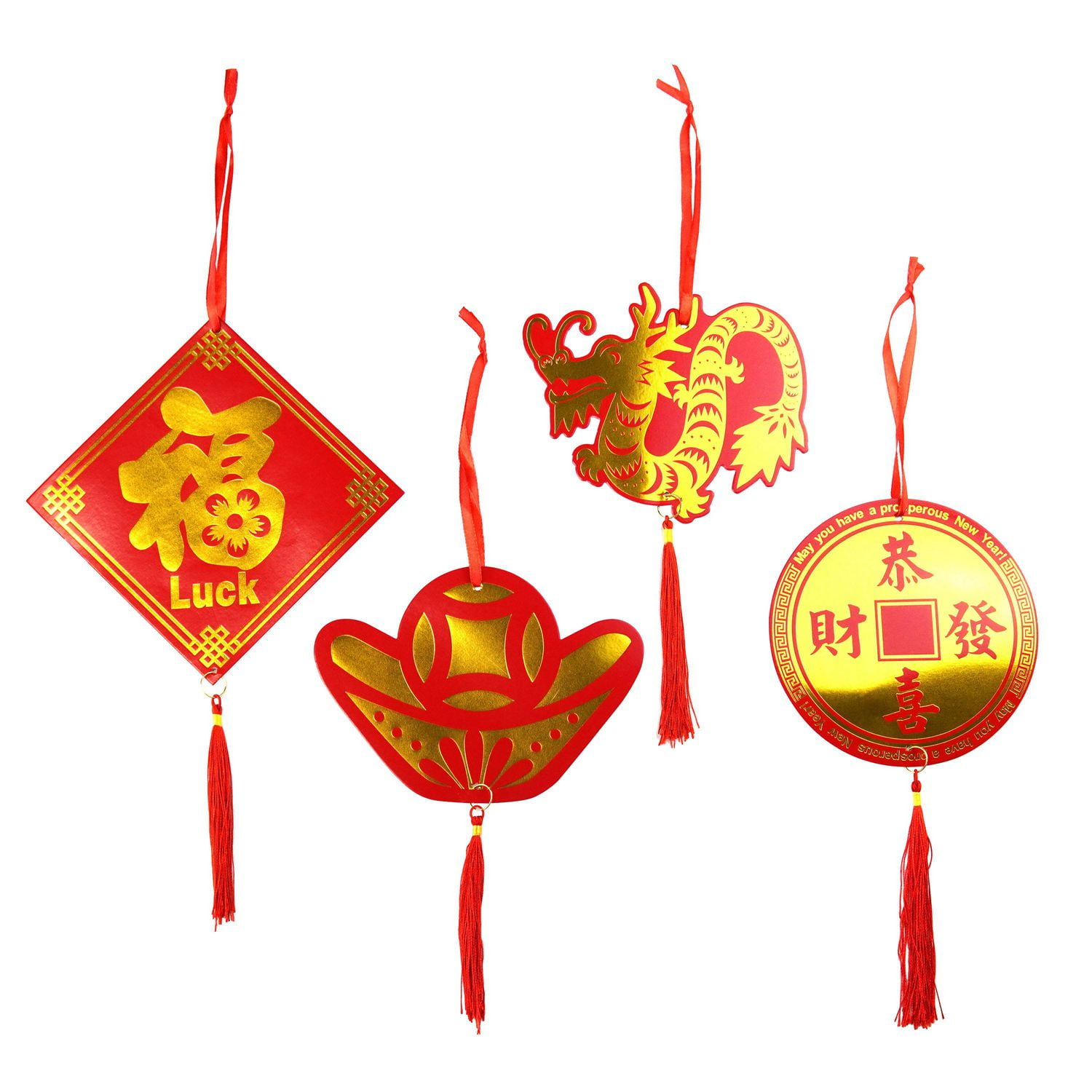 4 ct Hot Stamp Hanging Decor