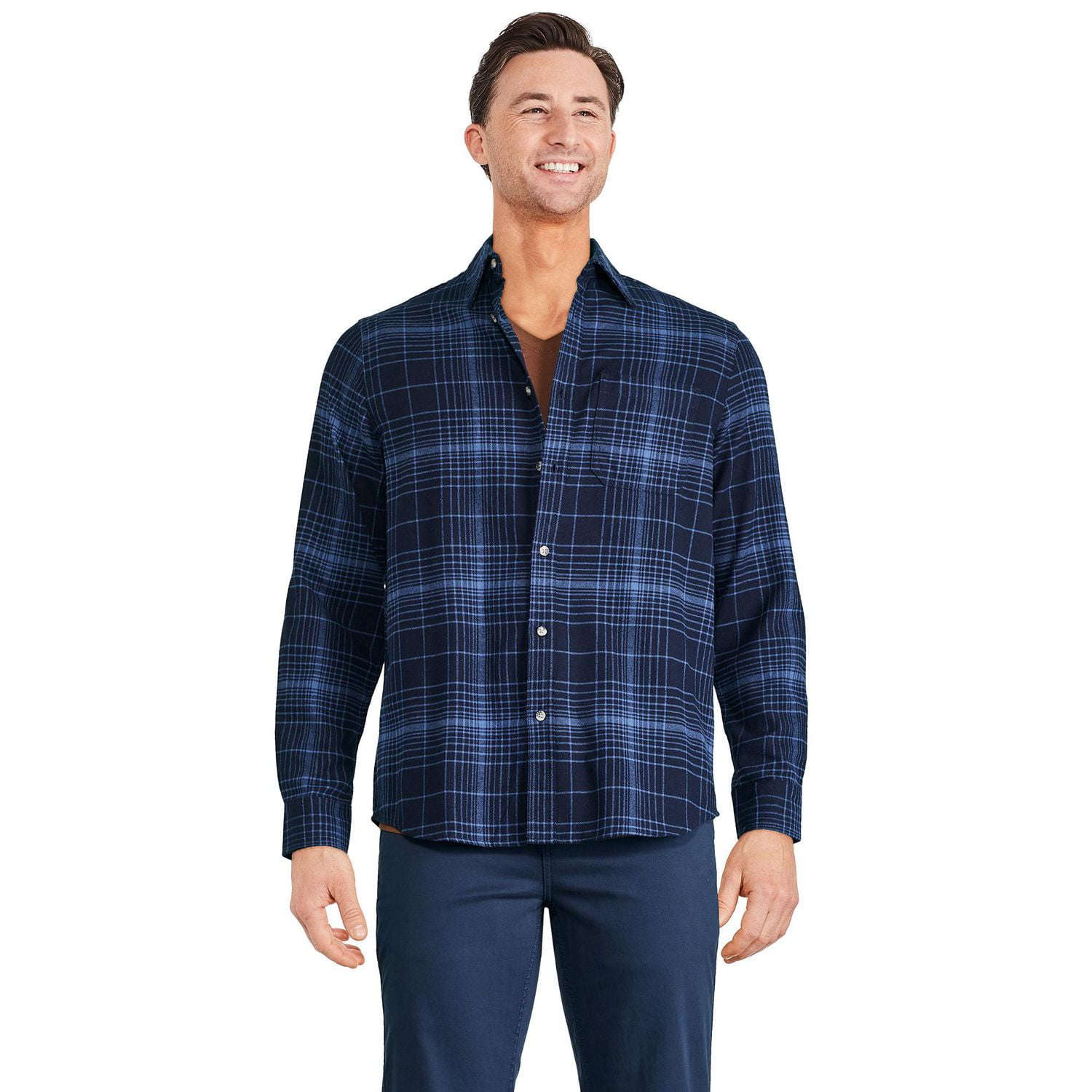 Chemise en flanelle George pour hommes Tailles P-2XL