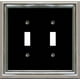 Interrupteur plaqué Estate chrome d'Atron Electro Industries - centre noir – image 1 sur 1