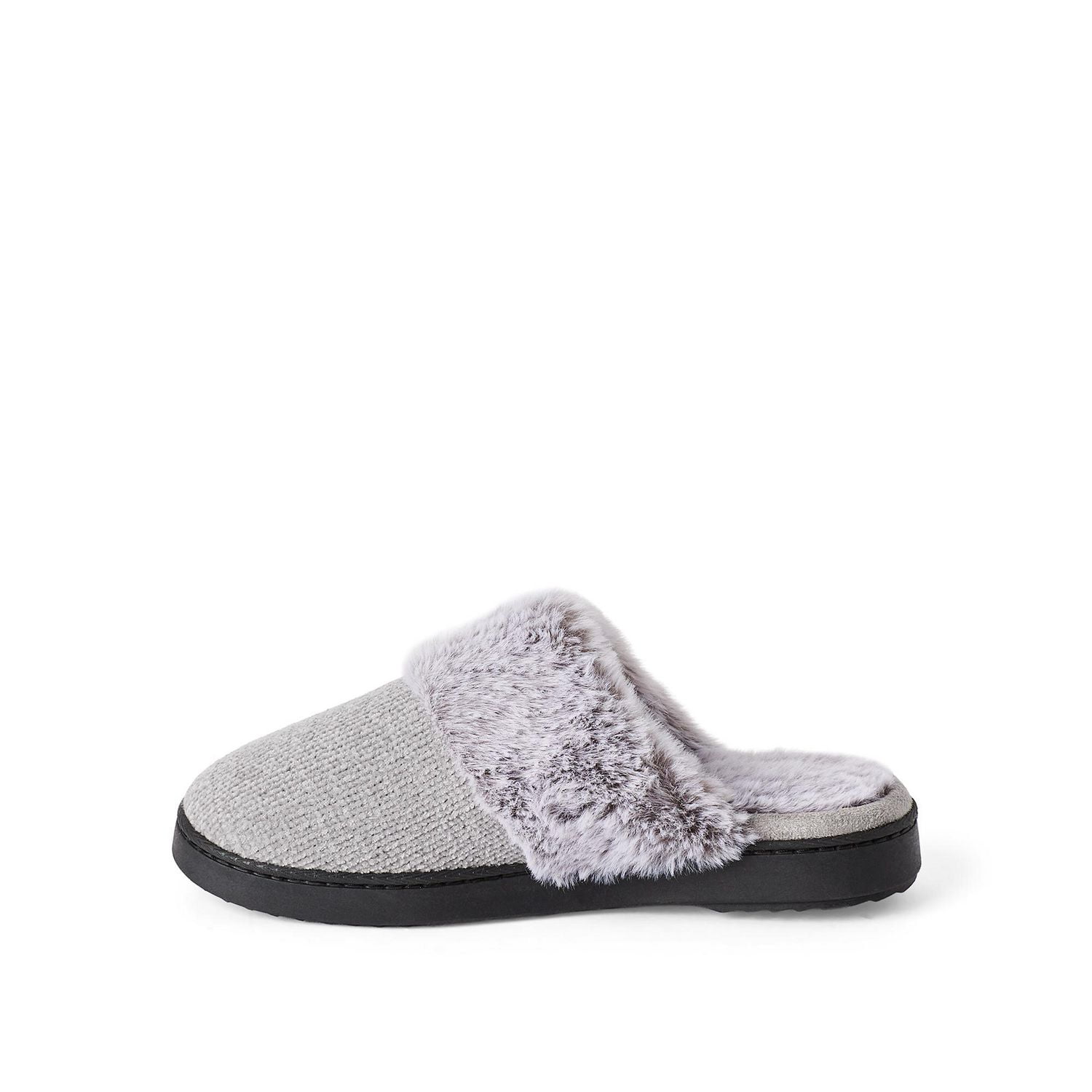 Time and Tru Women's Marled Berber Mule Slippers, Sizes 5/6-9/10