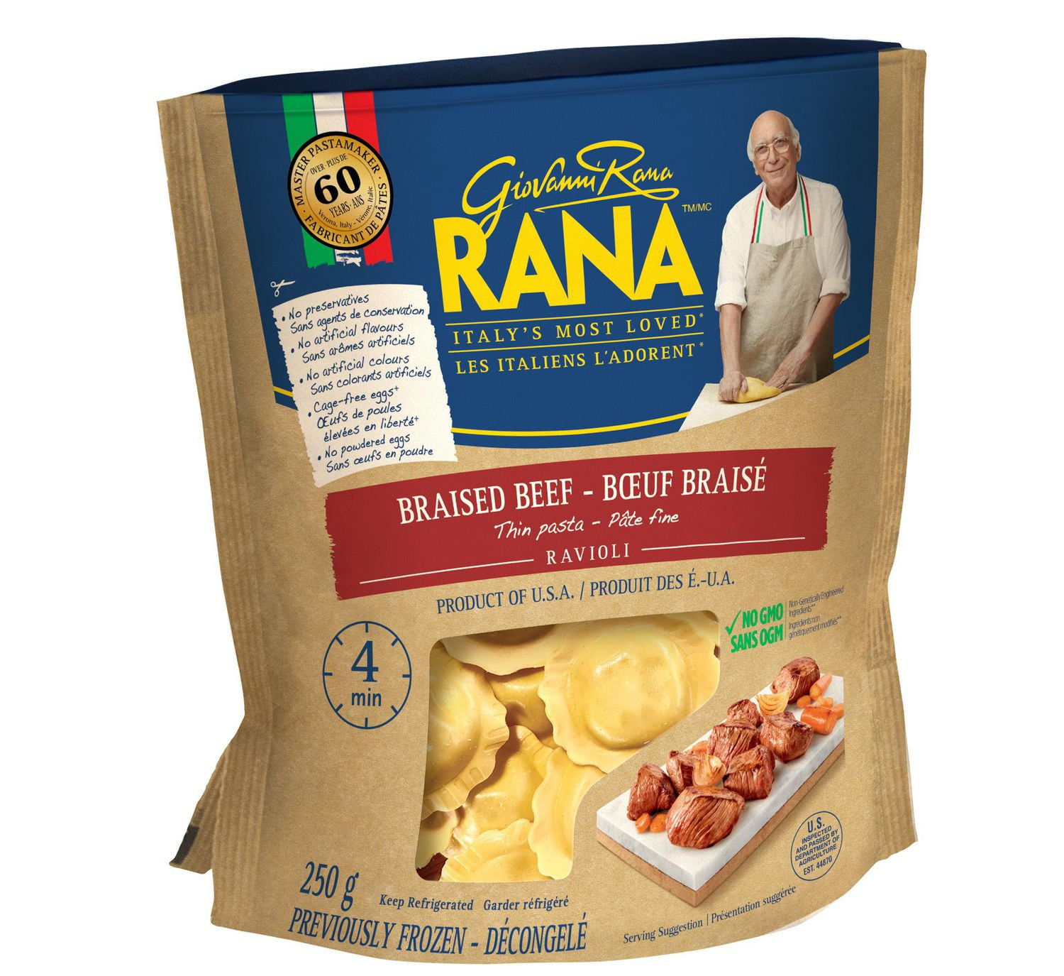 Bœuf braisé ravioli Rana