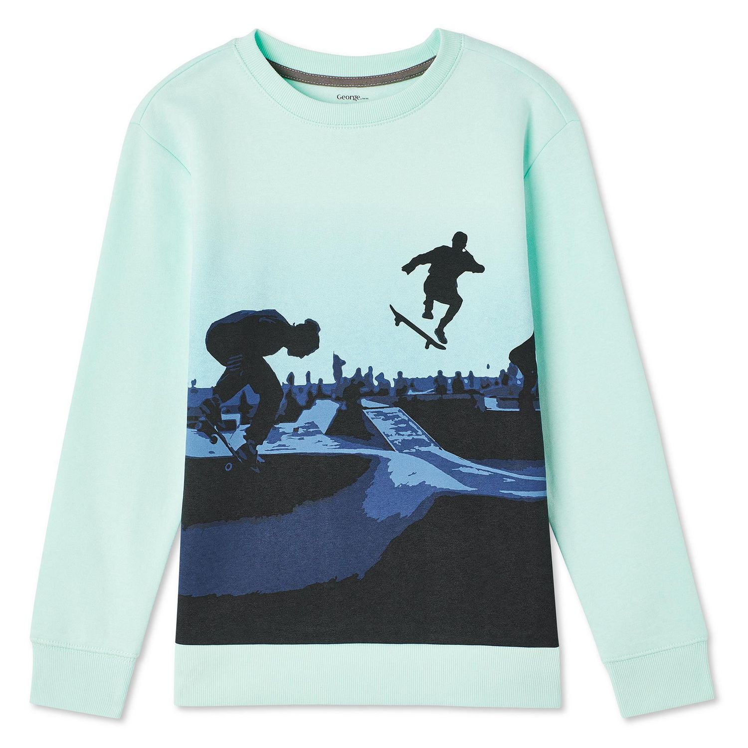 Pull Garçon George Bleu Taille 11-12 Ans – Coton, Manches Longues, Col Rond