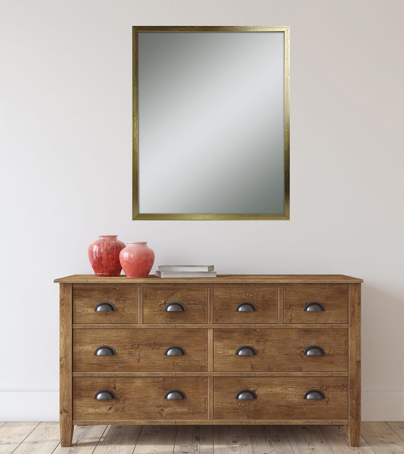 Hometrends Ultima Brushed Mirror Brushed Gold 16.50"x19.50"