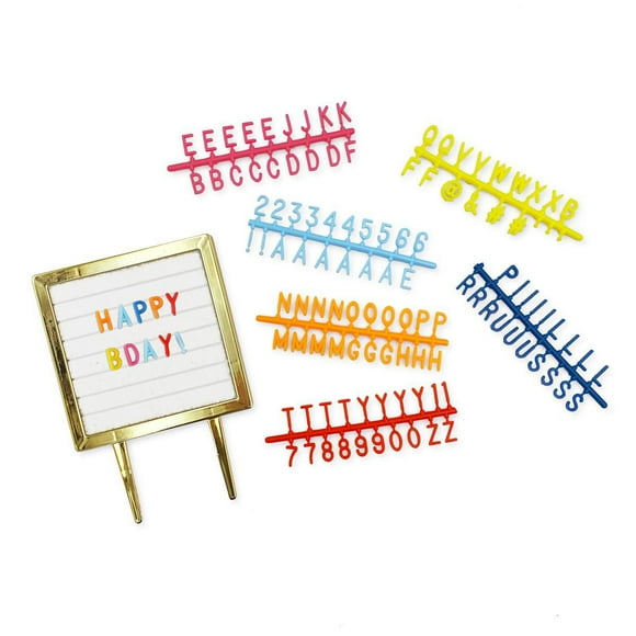 Packed Party 'Spell it Out' Customizable Letter Board Cake Topper, Quantity - 115 pieces