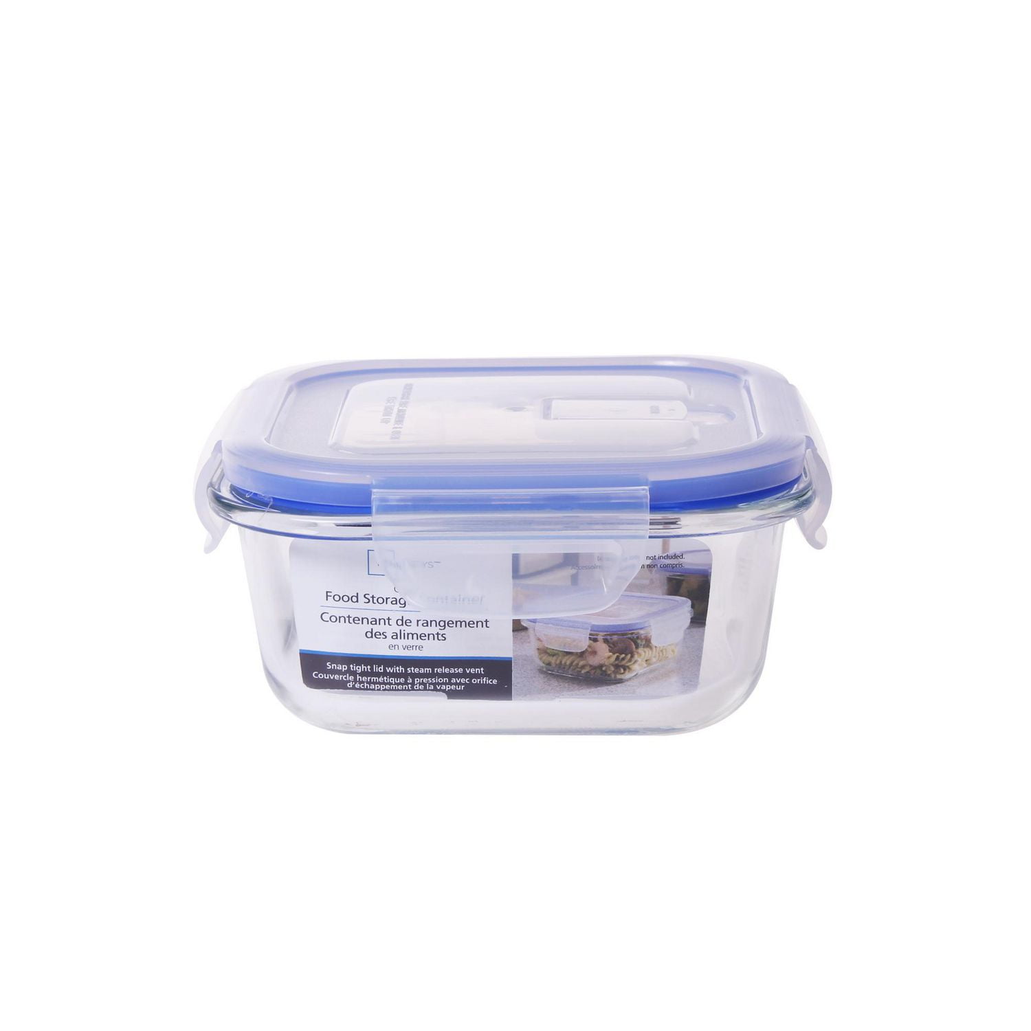 Mainstays 520ML SQUARE GLASS FOOD STORAGE WITH VENT LIDS Walmart Canada