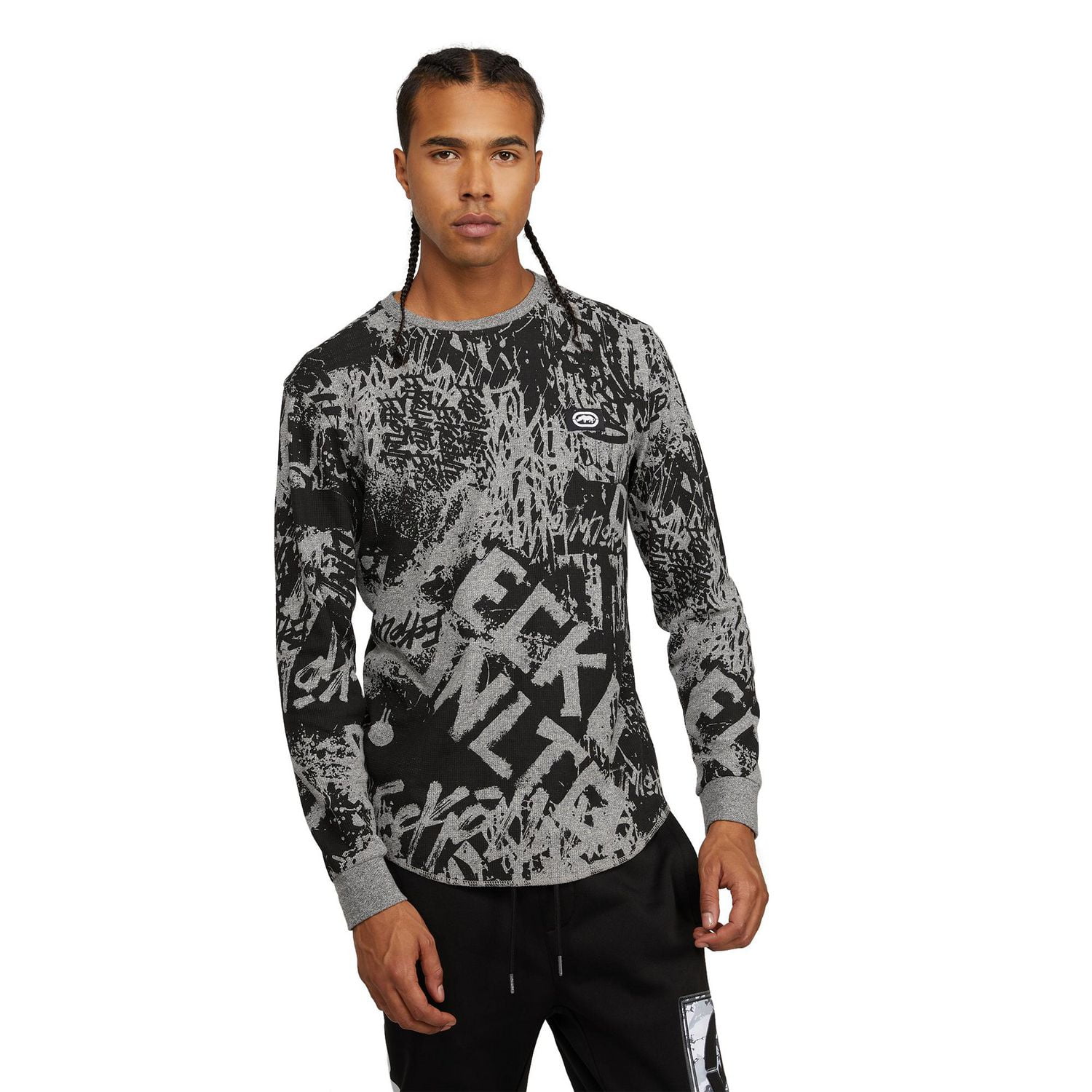 Ecko Unltd T-shirt thermique à manches longues Tag UP pour hommes