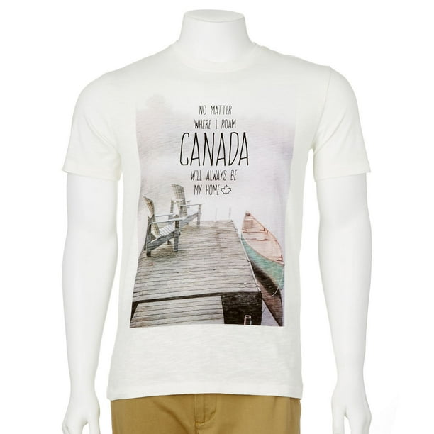 T-shirt à imprimé par sérigraphie Canadiana pour hommes