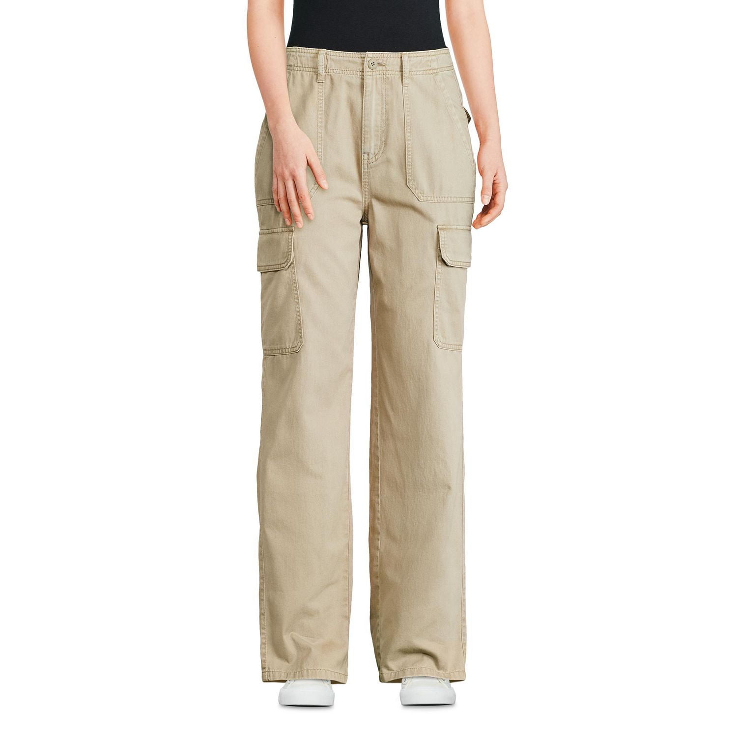 George Women Pants, Size 10P, Black, 58% Polyester, 39% Cotton, 3% Spandex