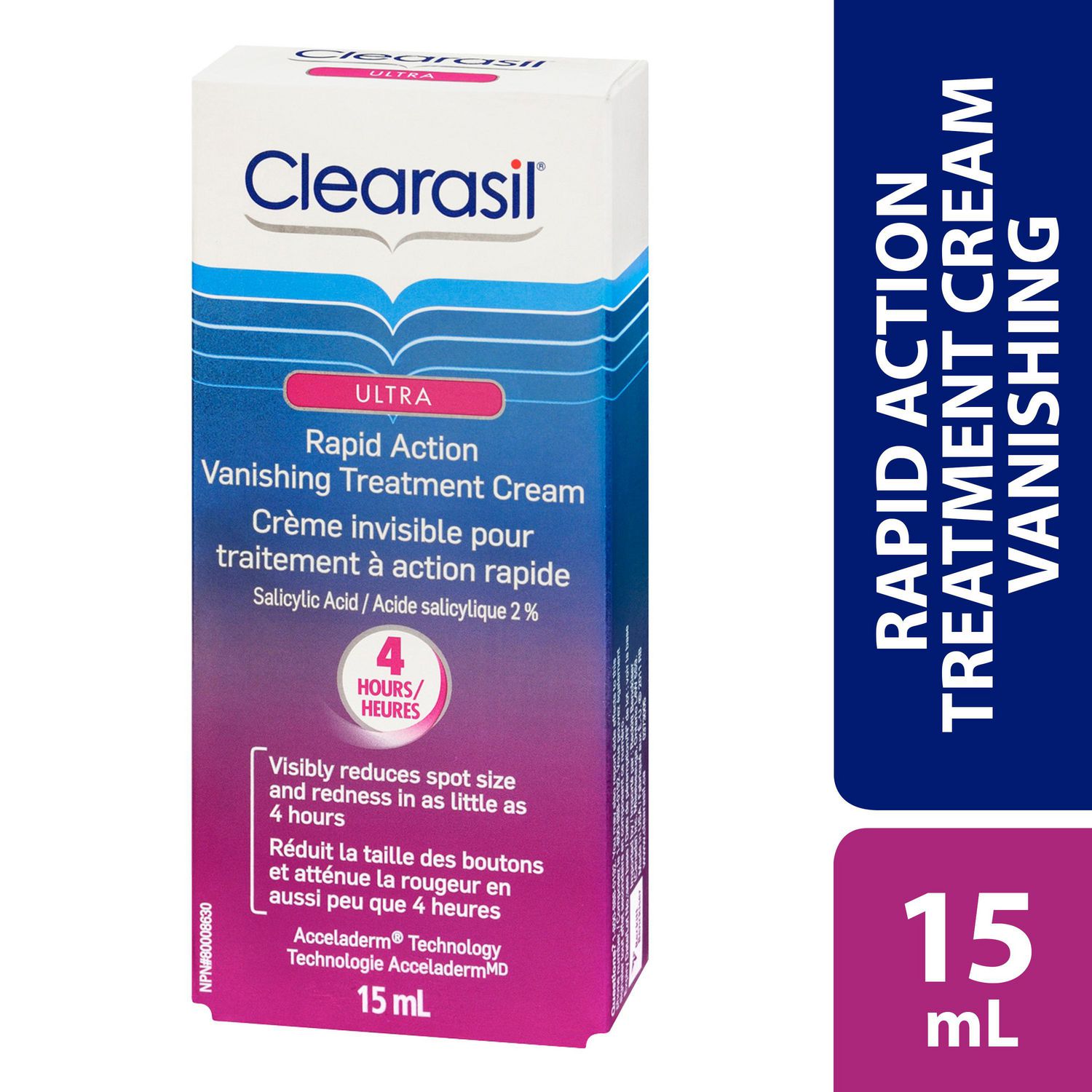 Clearasil ® Ultra ® Rapid Action Treatment Cream Vanishing, Acne. 