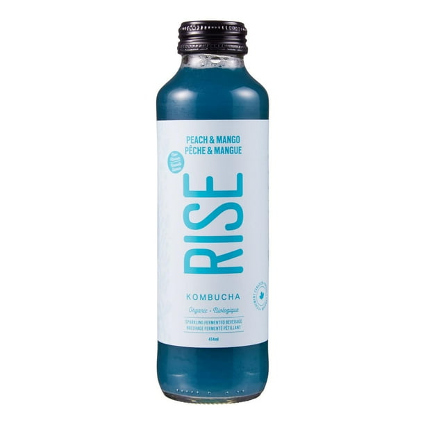 Rise Peach & Mango Organic Kombucha, 414 mL Walmart.ca