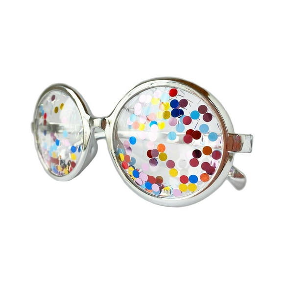 Packed Party Multi-color Shades Novelty Fun-Glasses Party Favors, Novelty Glasses with Confetti