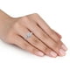 Bague de fiançailles Miabella avec grappe de diamants 0,50 ct poids total en or blanc 10 k – image 4 sur 5