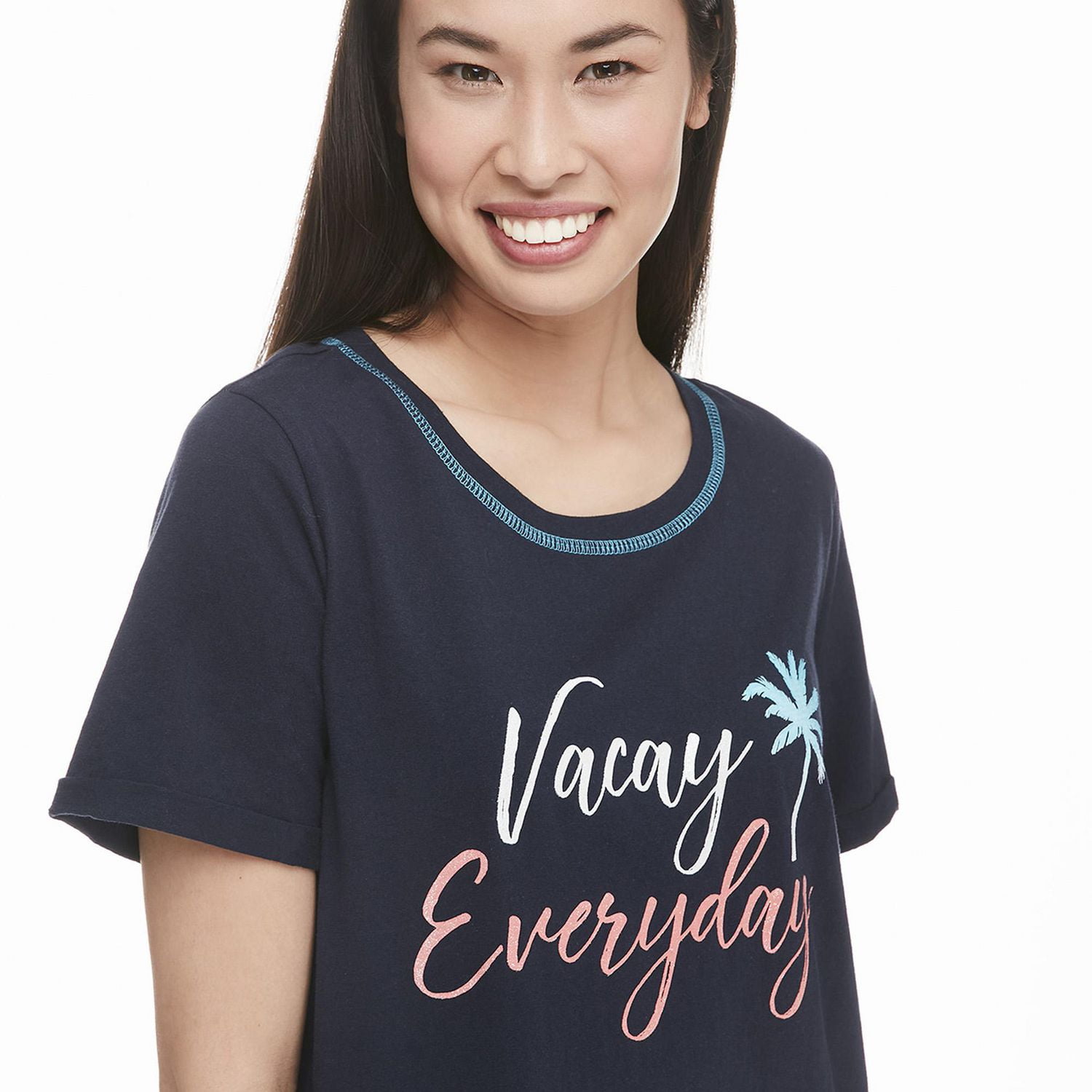 Chemise de nuit avec revers roulés George pour femmes